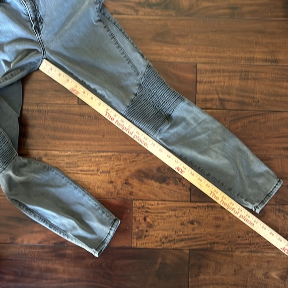 Pistola | Audrey moto skinny jeans low rise washed black denim ribbed knees - Picture 6 of 13